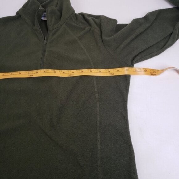 Columbia Green Fleece 1/2 Zip Pullover Long Sleeve Outdoor Activewear Large - Picture 11 of 13